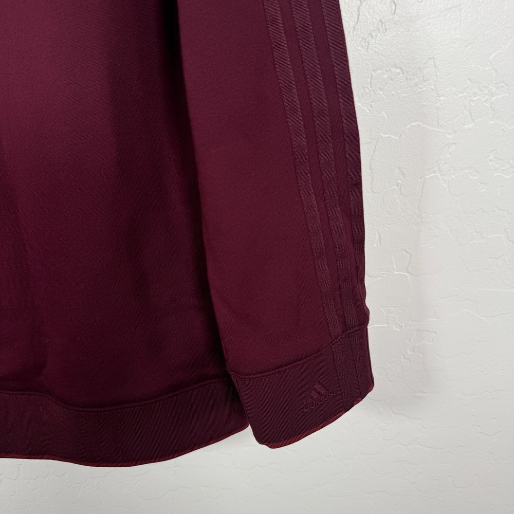 Adidas Ivy Park Sweatshirt Mens Medium Red‎ Pullover Fleece 3 Stripe - Picture 3 of 10